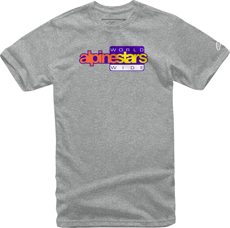 Alpinestars - World Wide Again T-Shirt - Heather Gray - Large - World Wide Again T-Shirt - 1232-722361026L