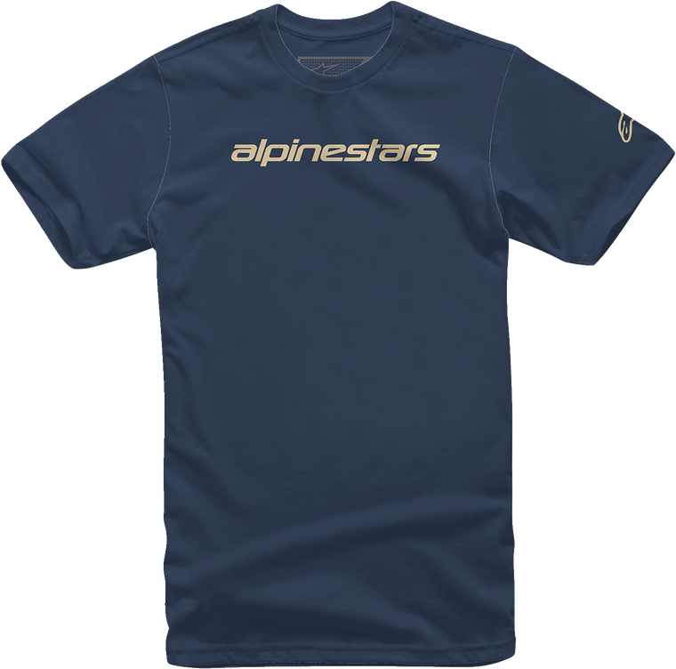 Alpinestars - Linear Wordmark T-Shirt - Navy/Stone - Medium - Linear Wordmark T-Shirt - 1212720207128M