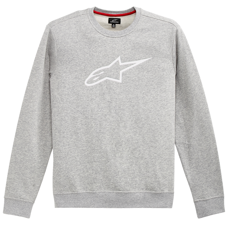 Alpinestars - Ageless Crew Fleece - Heather Gray/White - Medium - Ageless Crew Fleece - 1212513221126M