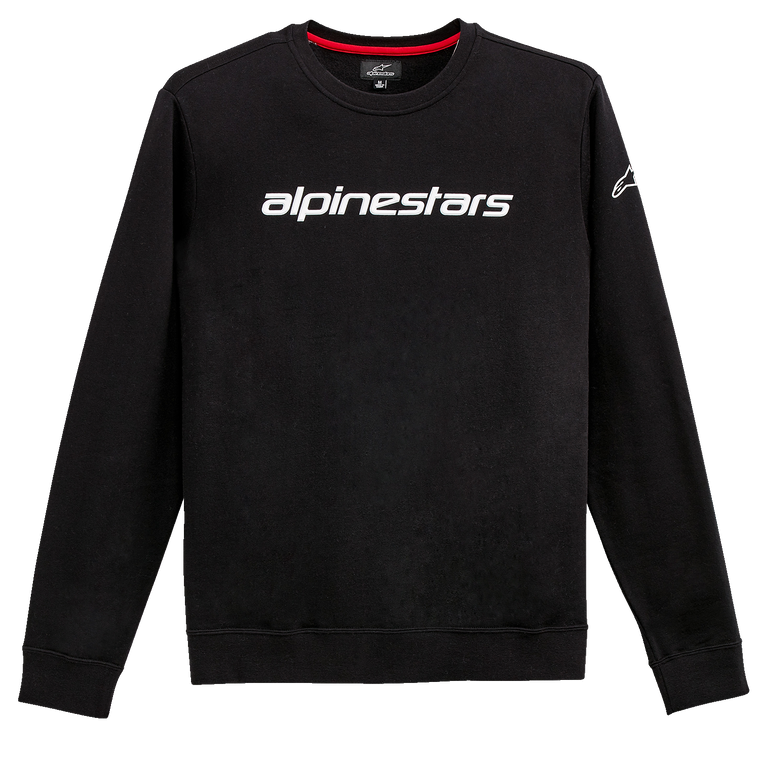 Alpinestars - Linear Crew Fleece - Black/White - 2XL - Linear Crew Fleece - 12125132410202X