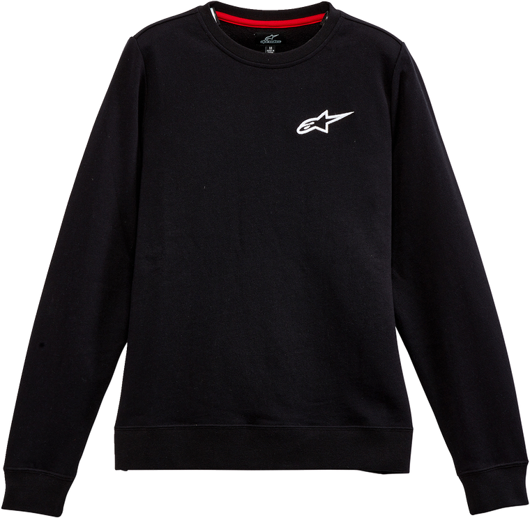 Alpinestars - Women's Ageless Crew Fleece - Black - Small - Women's Ageless Crew Fleece - 12325182010S
