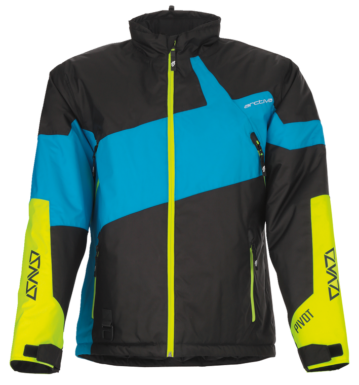 Arctiva - Pivot 6 Jacket - Black/Blue/Hi-Vis - 2XL - Pivot 6 Jacket - 3120-2116