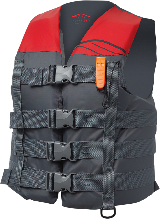 Slippery - Hydro Nylon Vest - Charcoal/Red - 4XL - Hydro Nylon Vest - 112214-10011020