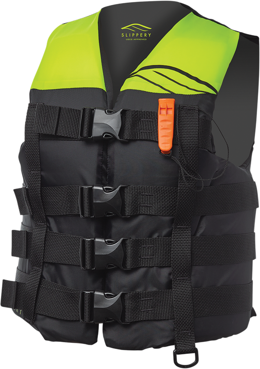 Slippery - Hydro Nylon Vest - Black/Yellow - XS - Hydro Nylon Vest - 112214-30001020
