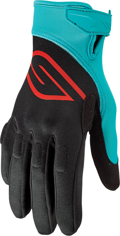 Slippery - Circuit Gloves - Black/Aqua - XS - Circuit Gloves - 3260-0432