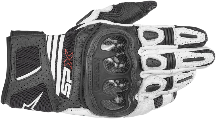 Alpinestars - SPX AC V2 Gloves - Black/White - Large - SPX AC Gloves - 3567319-12-L