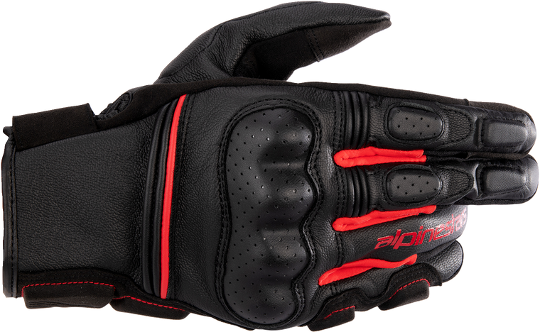 Alpinestars - Phenom Gloves - Black/Bright Red - 2XL - Phenom Leather Gloves - 3501723-1303-2X