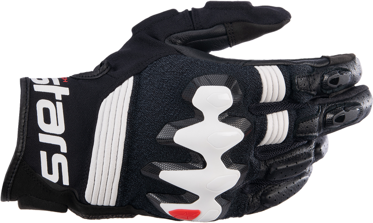 Alpinestars - Halo Gloves - Black/White - 3XL - Halo Leather Gloves - 3504822-12-3XL