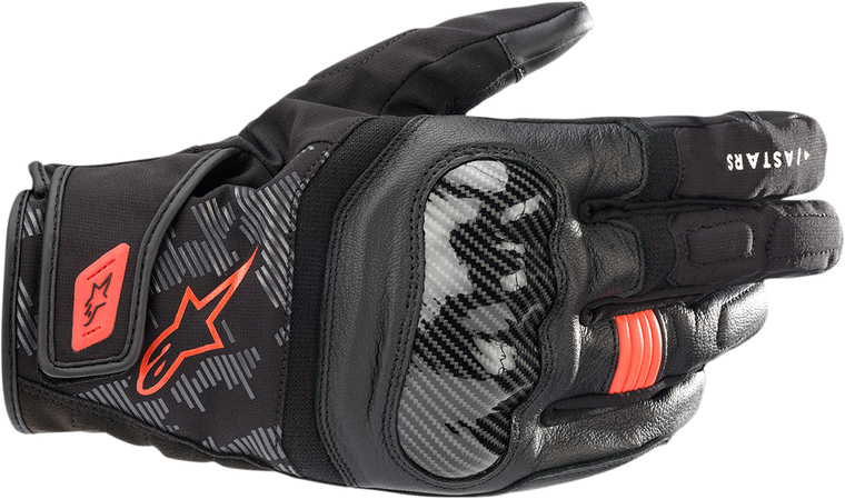 Alpinestars - SMX Z Drystar gloves - Black/Fluo Red - Small - SMX-Z Gloves - 3527421-1030-S