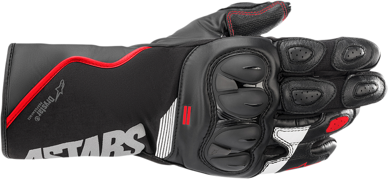 Alpinestars - SP-365 Drystar Gloves - Black/Fluo Red/White - Small - SP-365 Drystar Gloves - 3527921-1321-S