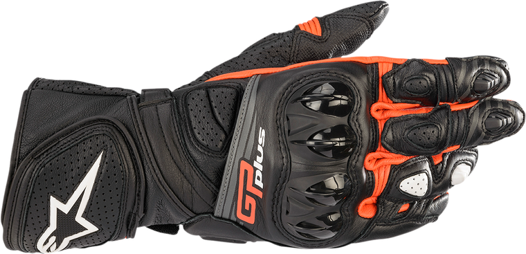 Alpinestars - GP Plus R v2 Gloves - Black/Fluo Red - 3XL - GP Plus R v2 Gloves - 3556520-1030-3X