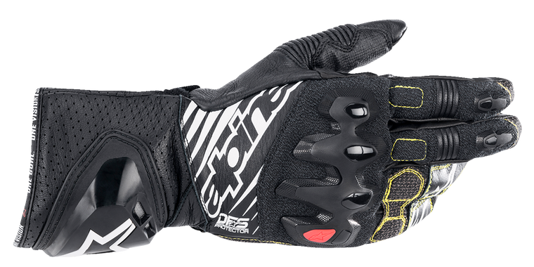 Alpinestars - GP Tech V2 S Gloves - Black/White - XL - GP Tech V2 S Gloves - 3556422-12-XL