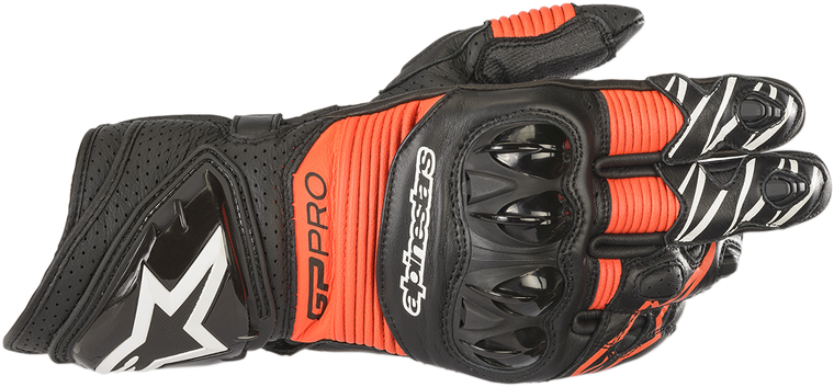 Alpinestars - GP Pro RS3 Gloves - Black/Fluo Red - 3XL - GP Pro RS3 Gloves - 3556922-1030-3X