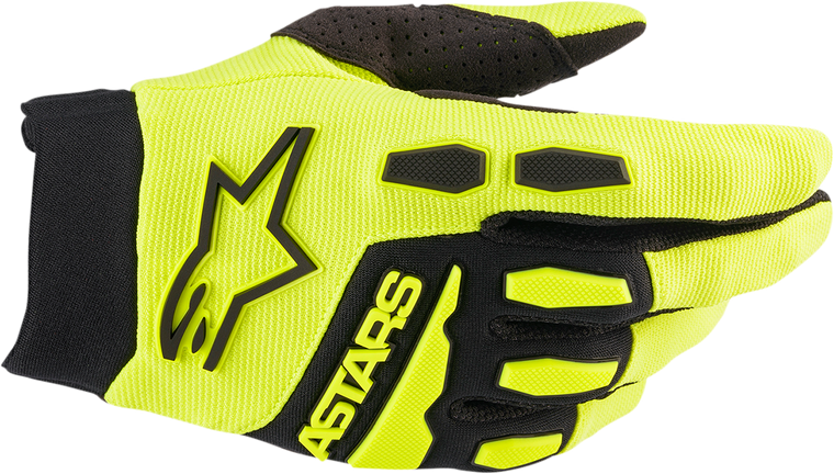 Alpinestars - Full Bore Gloves - Fluo Yellow/Black - 2XL - Full Bore Gloves - 3563622-551-2X
