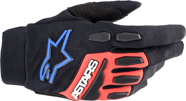 Alpinestars - Full Bore XT Gloves - Black/Bright Red/Blue - XL - Full Bore XT Gloves - 3563623-1317-XL