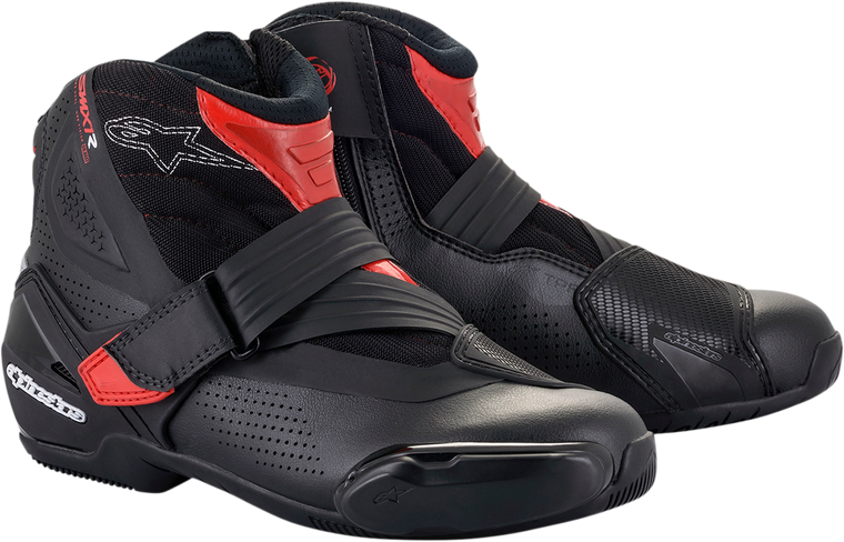 Alpinestars - SMX1-R V2 Boots - Black/Red - US 14 / EU 50 - SMX1-R V2 Vented Boots - 2224021-13-50