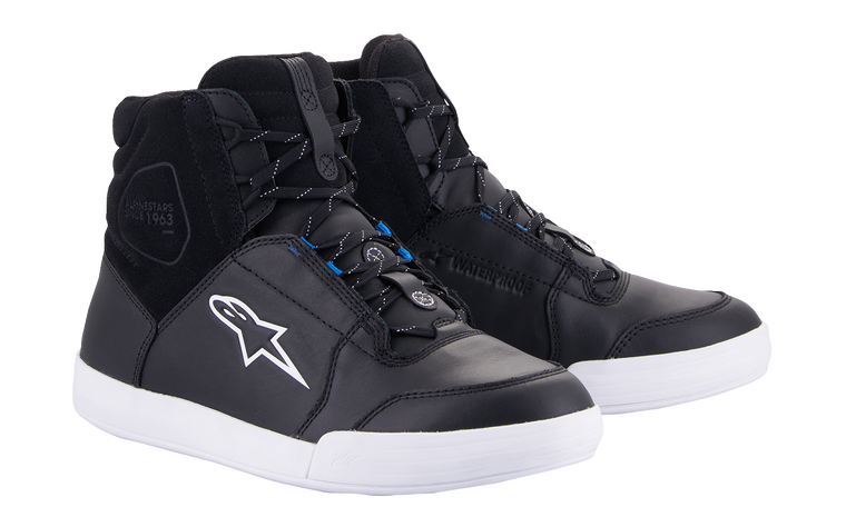 Alpinestars - Chrome Shoes - Waterproof - Black/White - US 12 - Chrome Waterproof Shoes - 2543123-157-12