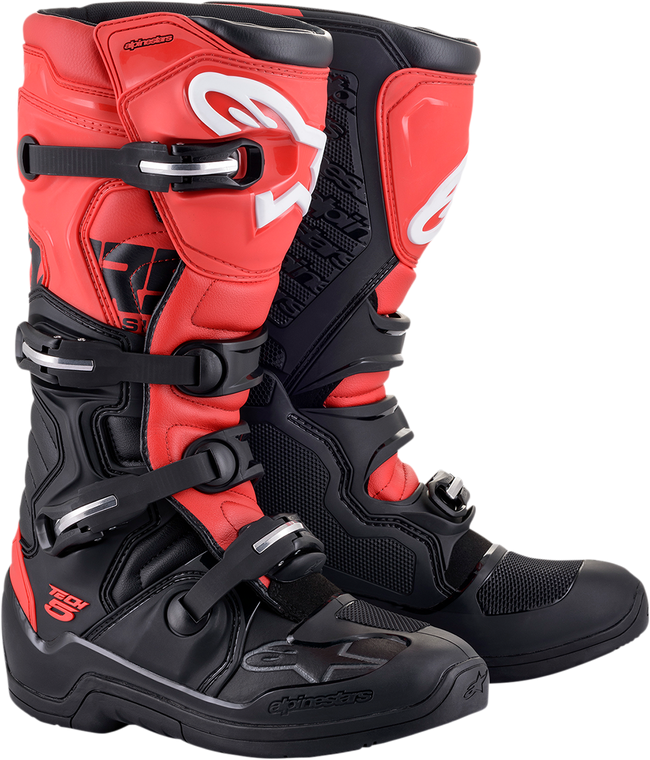 Alpinestars - Tech 5 Boots - Black/Red- US 14 - Tech 5 Boots - 2015015-13-14