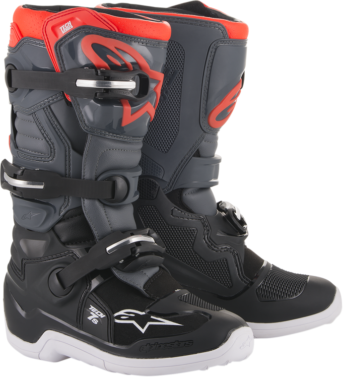 Alpinestars - Tech 7S Boots - Black/Gray - US 4 - Youth Tech 7S Boots - 201501711334