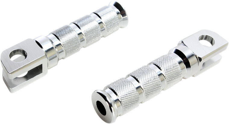 Emgo - Front Footpegs - Silver - Suzuki - Anodized-Aluminum Footpegs for Sportbikes - 50-11231