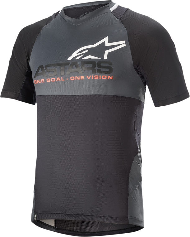 Alpinestars - Drop 8.0 Jersey - Short-Sleeve - Black/Coral - Large - Drop 8.0 Jersey - 1766621-1793-LG
