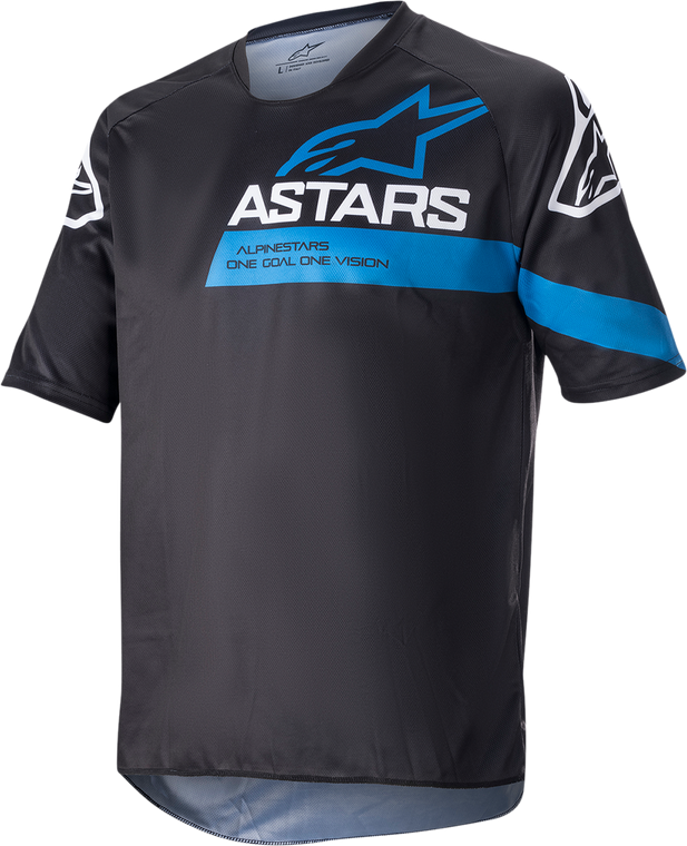 Alpinestars - Racer V3 Jersey - Black/Bright Blue - 2XL - Racer V3 Jersey - 1762922-1078-2X
