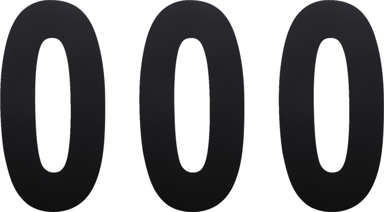 Factory Effex - FX Number 0 - Black 6" - Standard Numbers - 18295