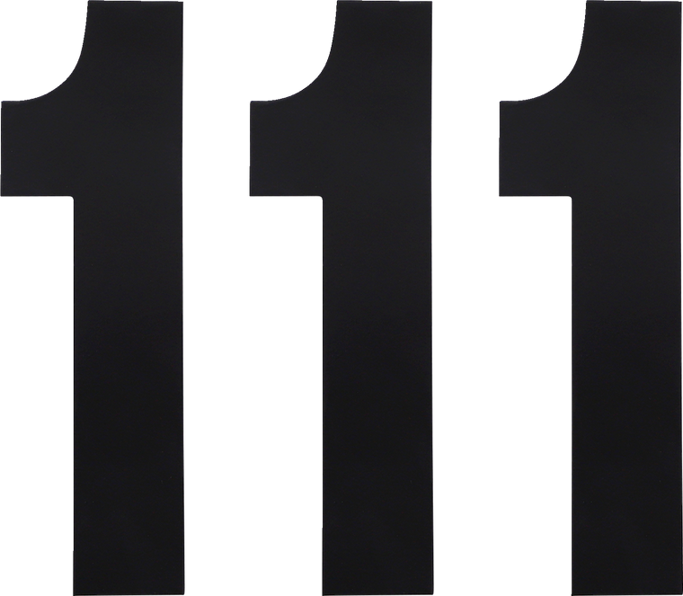 Factory Effex - FX Number 1 - Black - 6" - Standard Numbers - 18660