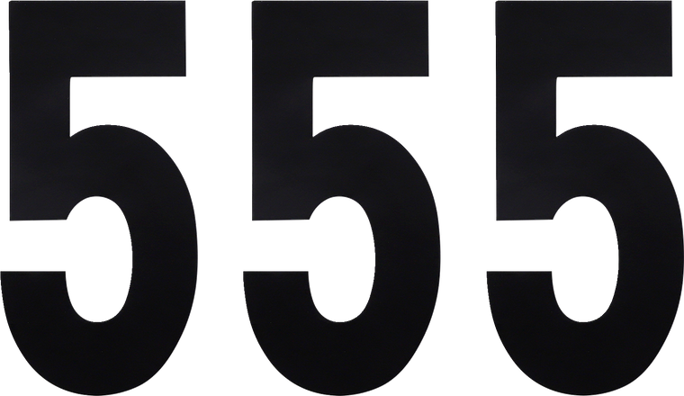 Factory Effex - FX Number 5 - Black - 6" - Standard Numbers - 20121