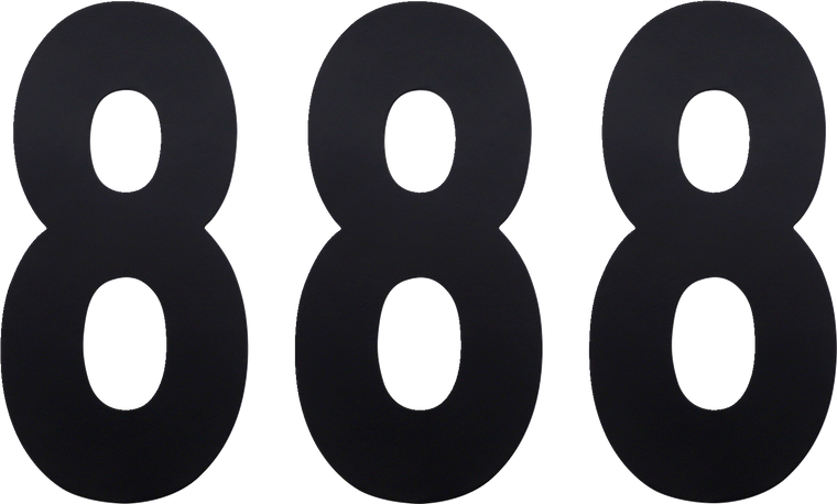 Factory Effex - FX Number 8 - Black - 6" - Standard Numbers - 21217