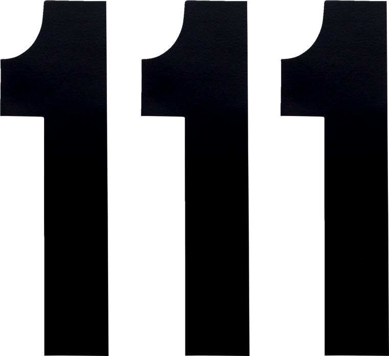 Factory Effex - FX Number 1 - Black - 8" - Standard Numbers - 25965