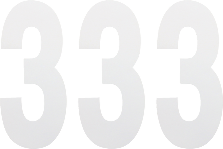 Factory Effex - FX Number 3 - White - 8" - Standard Numbers - 30348