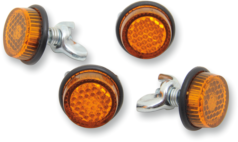 Chris Products - License Plate Reflectors - 4ct - Amber - License Plate Reflectors - CH4A