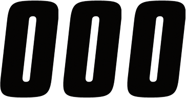 Factory Effex - FX Factory Number 0 - Black - 4" - Number Stickers - 08-90000