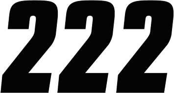 Factory Effex - FX Factory Number 2 - Black - 4" - Number Stickers - 08-90002