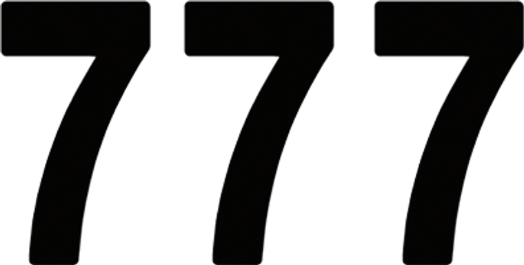 Factory Effex - Mini Pro Number 7 - Black - 4" - Pro Numbers - 28216