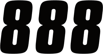 Factory Effex - FX Factory Number 8 - Black - 6" - Number Stickers - 08-90048