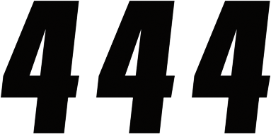 Factory Effex - FX Factory Number 4 - Black - 7" - Number Stickers - 08-90084