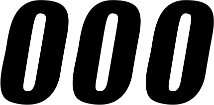 D'cor Visuals - SX Plate Number - #0 - Black - 6" - Plate Number - 45-26-0