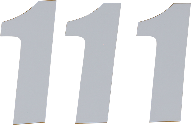 D'cor Visuals - SX Plate Number - #1 - White - 6" - Plate Number - 45-16-1