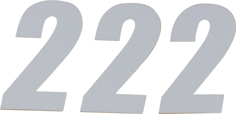 D'cor Visuals - SX Plate Number - #2 - White - 6" - Plate Number - 45-16-2
