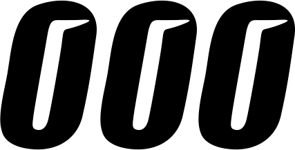 D'cor Visuals - Slash Number Plate - #0 - Black - 4" - Plate Number - 45-27-0