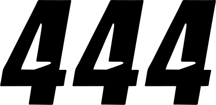 D'cor Visuals - Slash Number Plate - #4 - Black - 7" - Plate Number - 45-31-4