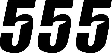 D'cor Visuals - Slash Number Plate - #5 - Black - 7" - Plate Number - 45-31-5