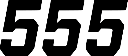 D'cor Visuals - Race Number Plate - #5 - Black - 6" - Plate Number - 45-35-5