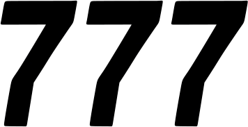 D'cor Visuals - Race Number Plate - #7 - Black - 6" - Plate Number - 45-35-7