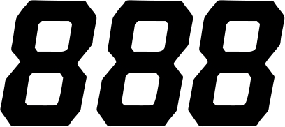 D'cor Visuals - Race Number Plate - #8 - Black - 6" - Plate Number - 45-35-8