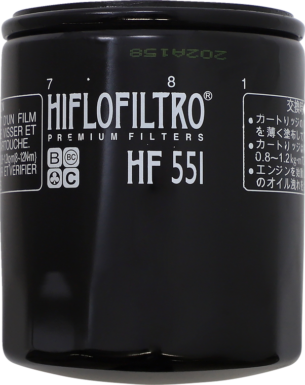 Hiflofiltro - Oil Filter - Premium Oil Filter  Spin-On - HF551