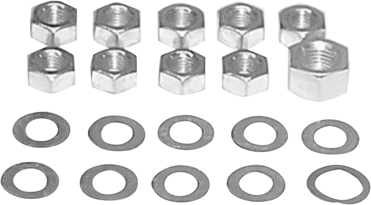 Colony - Side Cover Kit - Big Twin - Cadmium - Transmission Kicker Cover Nut Kit - 8113-20