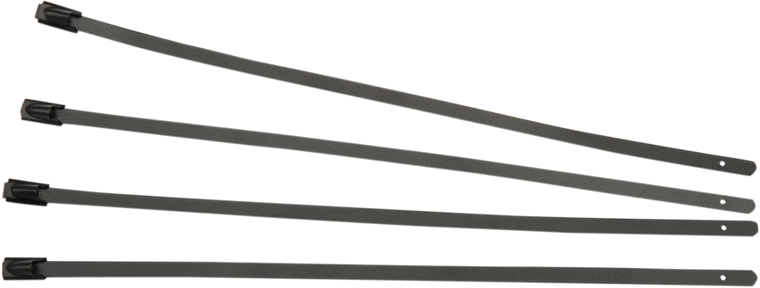 Cycle Performance Prod. - Exhaust Wrap Clamps - Black - 4 Pack - Stainless Steel Tie Wrap - CPP/9072